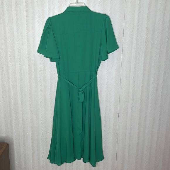 🆕 NANETTE LEPORE Pintuck Short
Sleeves Shamrock Green Dress Size 8 - Picture 8 of 11